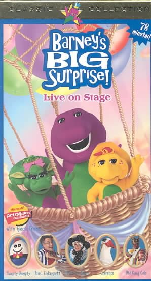 Barney's big surprise [videorecording] : live on stage.